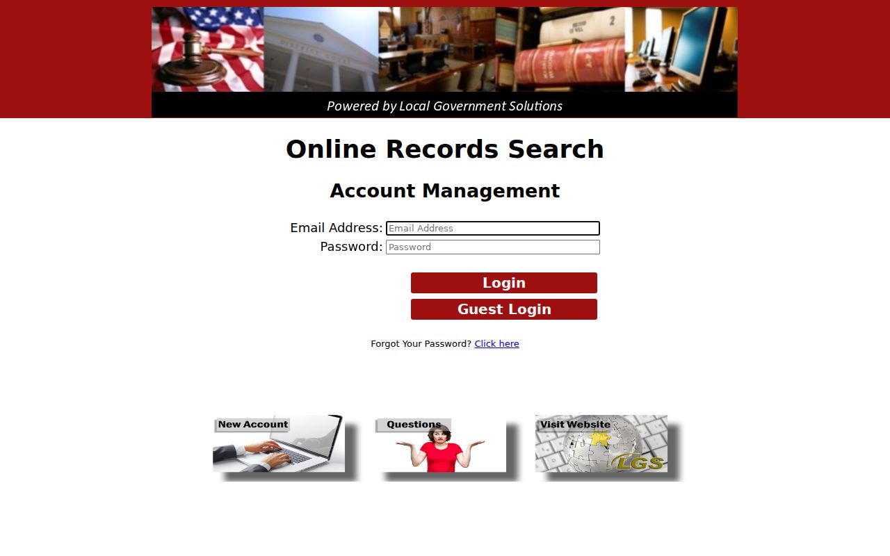 Ellis County criminal court case search in the LGS Online Records interface
